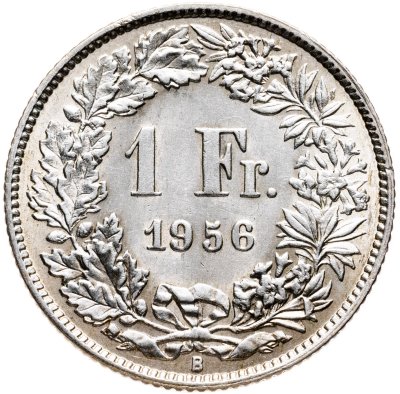 Купить Швейцария 1 франк (franc) 1956
