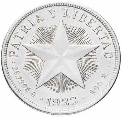 купить Куба 1 песо 1933