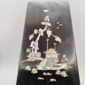 Купить Панно настенное "Пейзаж с пагодой", дерево, лак, перламутр, Вьетнам, 1970-1990 гг.