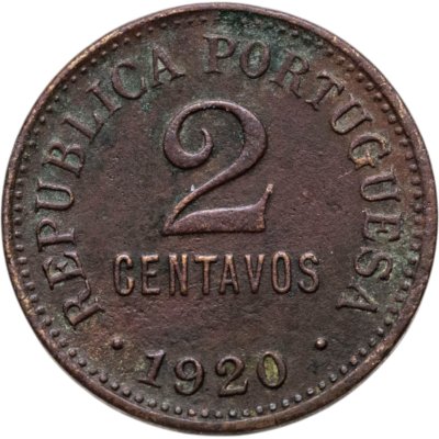 купить Португалия 2 сентаво (centavos) 1920