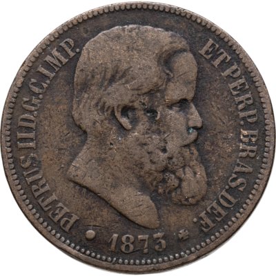 Купить Бразилия 40 реалов (рейс, reis) 1873