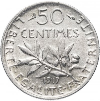 Купить Франция 50 сантимов 1917