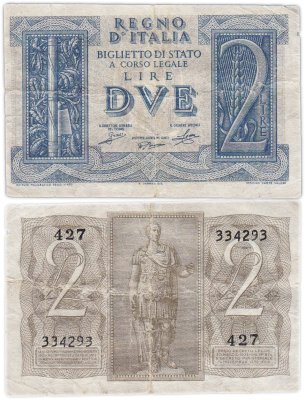 купить Италия 2 лиры 1939