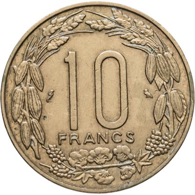 купить Экваториальная Африка, Камерун 10 франков (francs) 1967