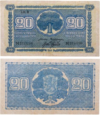 купить Финляндия 20 марок 1945