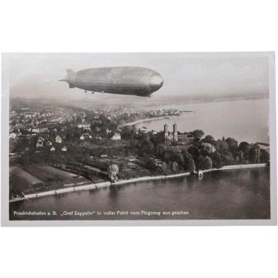 купить Германия Открытка , дирижабль Граф Цеппелин над городом Фридрихсхафеном