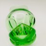 Купить Вазочка миниатюрная зеленого цвета на фигурном основании, стекло, Европа, 1960-1990 гг.