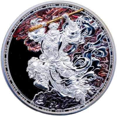 купить Камерун 1000 франков 2024 "Облачное путешествие Король обезьян посеребрение", в футляре, с сертификатом