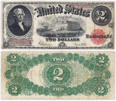 купить США 2 доллара 1917 Speelman-White