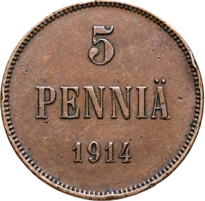 купить 5 пенни (pennia) 1914 Российская Финляндия