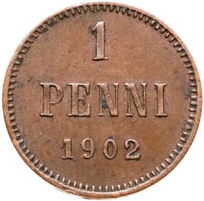 купить 1 пенни (penni) 1902 Российская Финляндия