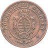 Купить Германия, Саксония 2 пфеннига 1862
