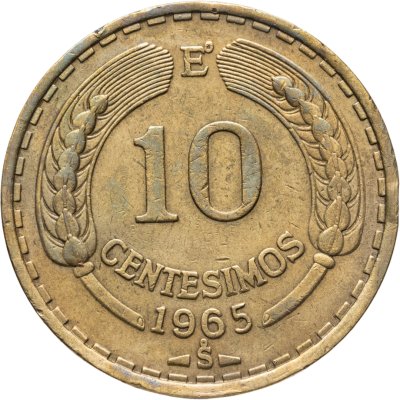 купить Чили 10 сентесимо (centesimos) 1965