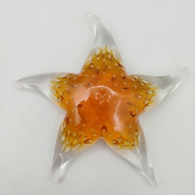 купить Пресс-папье в форме морской звезды с эффектом пузырьков, цветное стекло, бульгазе, Европа, 1970-1990 гг.
