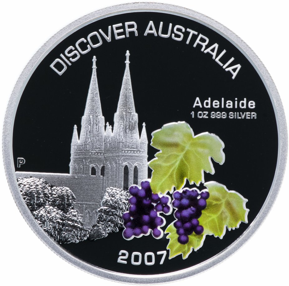 купить Австралия 1 доллар 2007 "Аделаида - столица Южной Австралии" в футляре, с сертификатом