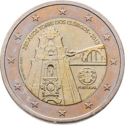 купить Португалия 2 евро 2013 "250 лет церкви Клеригуш"
