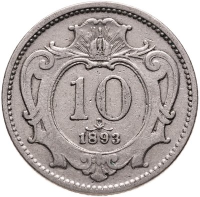 купить Австрия 10 геллеров 1893