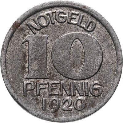 купить Германия, город Галле, нотгельд 10 пфеннигов 1920