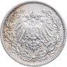 Купить Германия 1/2 марки (mark) 1916 Знак монетного двора: "F" - Штутгарт