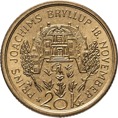 купить Дания 20 крон (kroner) 1995 "Свадьба Принца Иоахима"