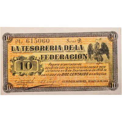 купить Мексика 10 сентаво 1914 года