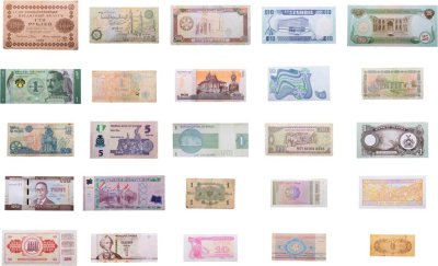 купить Набор разных банкнот Мира 25 штук без повторов