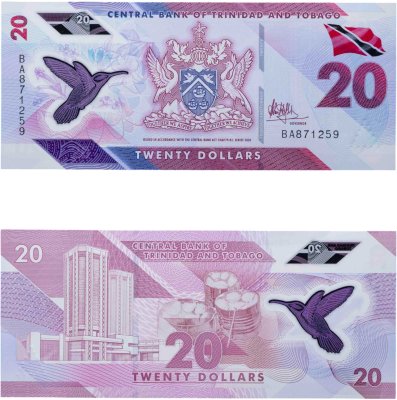 купить Тринидад и Тобаго 20 долларов 2020 (2021) Пластик
