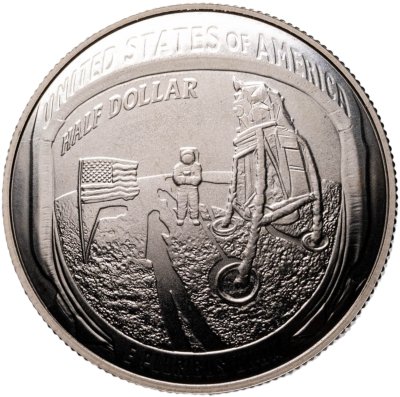 купить США 50 центов (1/2 доллара, half dollar) 2019 "50 лет полёта Аполлон-11 на Луну" Знак монетного двора: "D" - Денвер