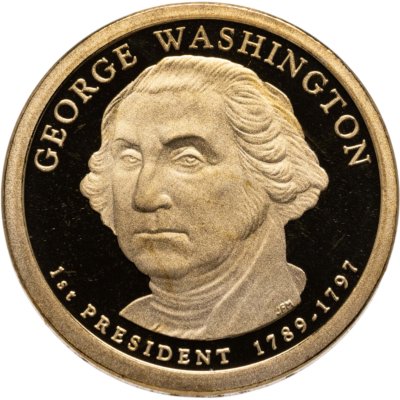 купить США 1 доллар (dollar) 2007 Proof "Джордж Вашингтон (1-й президент США)", знак монетного двора "S" - Сан-Франциско