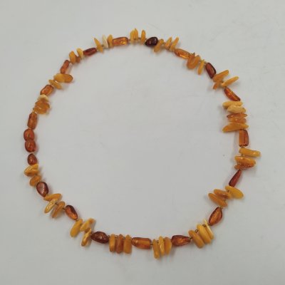 купить Бусы винтажные с чередующимися бусинами различных форм, янтарь, Россия, 1980-2000 гг.