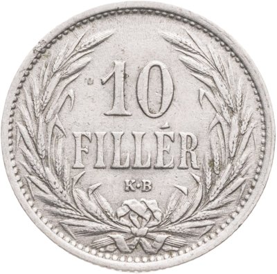 купить Венгрия 10 филлеров (filler) 1909