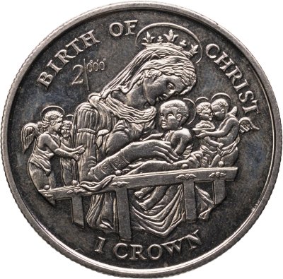 купить Остров Мэн 1 крона 1997 "Рождение Христа"