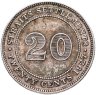Купить Стрейтс Сетлментс 20 центов (cents) 1927