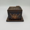 Купить Настольная сигаретница с пепельницей и спичечницей с резным узором, дерево, резьба, Румыния, 1950-1970 гг.