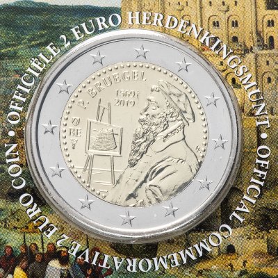 купить Бельгия 2 евро 2019 «450 лет со дня смерти Питера Брейгеля Старшего», в буклете на нидерландском языке