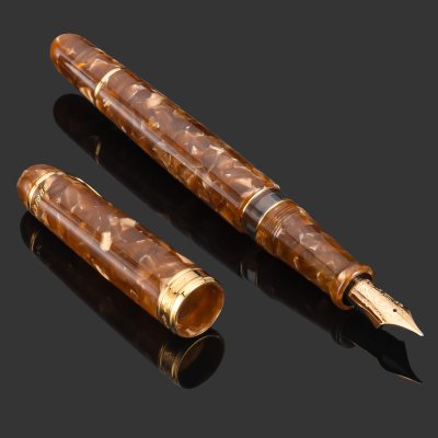 купить Ручка перьевая "Aurora Viaggio Segreto in Italia" (Тайное путешествие Авроры в Италию), в подарочной коробке, металл, смола, золото, Италия, 2025 г.