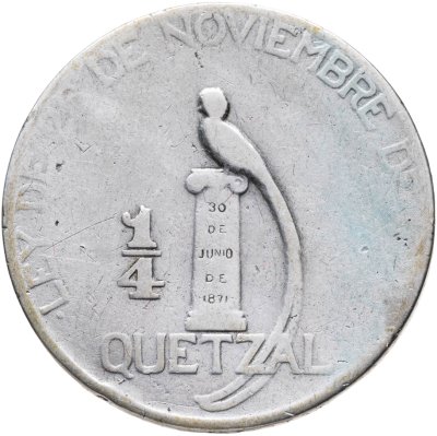 купить Гватемала 1/4 кетсаля (кетцаля, quetzal) 1925