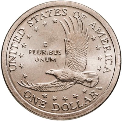 купить США 1 доллар (dollar) 2007 "Sacagawea dollar (Сакагавея доллар - парящий орёл)" знак монетного двора "D" - Денвер