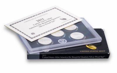 купить США годовой набор квотеров 2011 "Парки" (5 монет) серебро