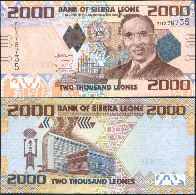 купить Сьерра-Леоне 2000 леоне 27.04.2010 [Бумага Pick 31a]