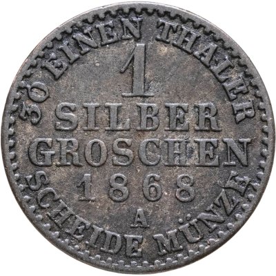 купить Пруссия 1 грош 1868 "А"