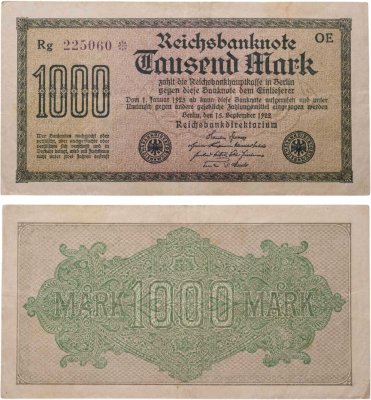 купить Германия 1000 марок 1922