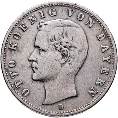 купить Германская Империя, Бавария 2 марки 1906 "Отто I"