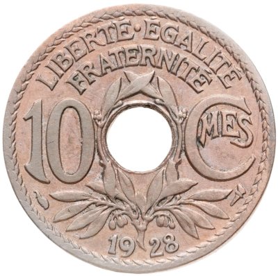 купить Франция 10 сантимов (centimes) 1928