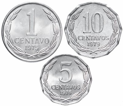 купить Чили набор монет 1975-1979 (3 штуки) "Андский кондор"