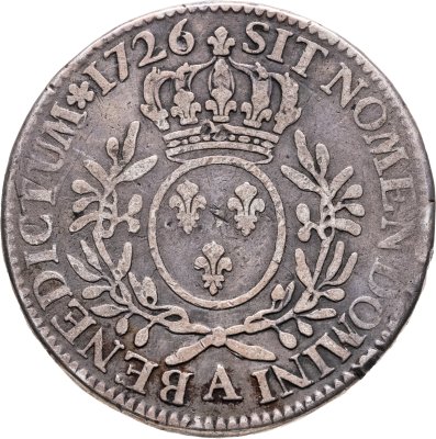 купить Франция 1 экю 1726, знак монетного двора "А" - Париж