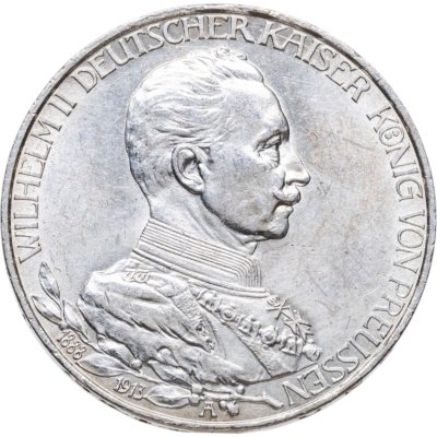 купить Германия (Империя) 3 марки (mark) 1913 A 25 лет правлению Вильгельма II Пруссия