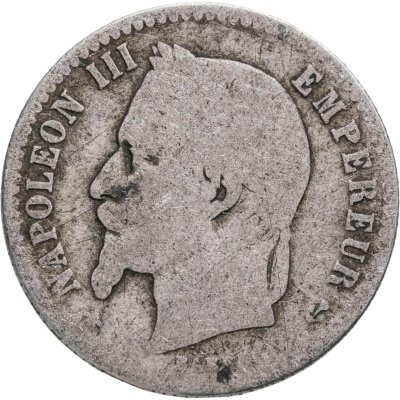 купить Франция 50 сантимов (centimes) 1867, знак монетного двора: "A" - Париж