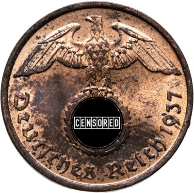 купить Германия, Третий рейх 2 рейхспфеннига (reichspfennig) 1937, знак монетного двора: "A" - Берлин