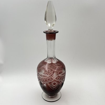 купить Штоф, украшенный геометрическим декором, стекло, алмазная грань, Дятьковский хрустальный завод, СССР, 1960-1980 гг.